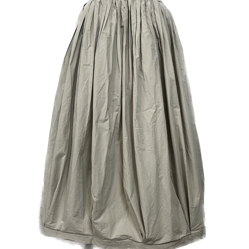 60sタイプライタークロス 裾タック コクーン裏付きボリュームスカート