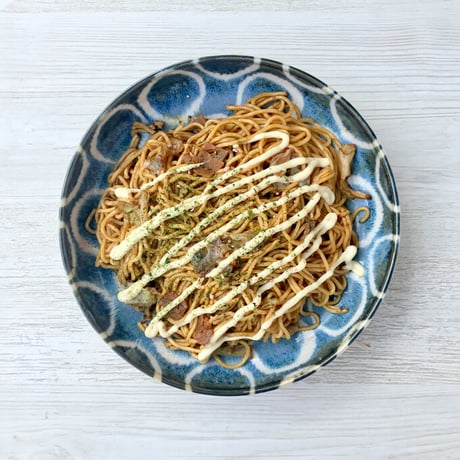 BrushBlue Pasta Bowl（Mino ware）/ BrushBlue 筆青 パスタボウル（美濃焼き）