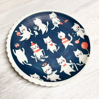 SundayCat  Plate（L）Biscuit-Shaped（Mino Ware） / サンデーキャットビスケット型 プレート（L）（美濃焼き）