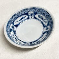 Edo Dinosaur Oval Small Bowl（Mino Ware） / 江戸っ子恐竜 水竜 楕円小鉢（美濃焼き）