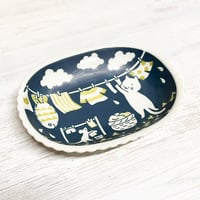 SundayCat  Oval Bowl Biscuit-Shaped（minoware） / サンデーキャットビスケット型 楕円ボウル（美濃焼き）