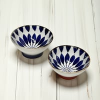 Blue flower Ricebowl（Aritaware） / ブルーフラワー飯椀（有田焼）