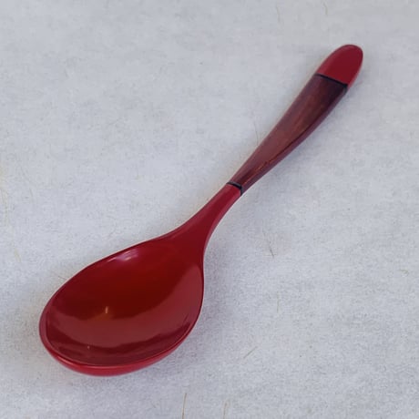 hand-painted lacquer spoon（natural wood）  / 手塗り漆のスプーン
