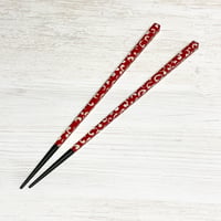 Square Chopsticks（japanese pattern・red）/ 四角 八雲紅 樹脂製箸