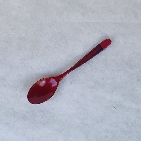 hand-painted lacquer spoon（natural wood）  / 手塗り漆のスプーン
