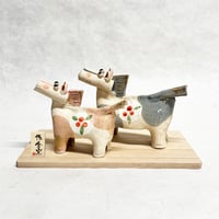 【2026 Zodiac:Horse】Handmade Horse Ornament （Parent&child）/ 2026干支 午 たたら飾り（親子）