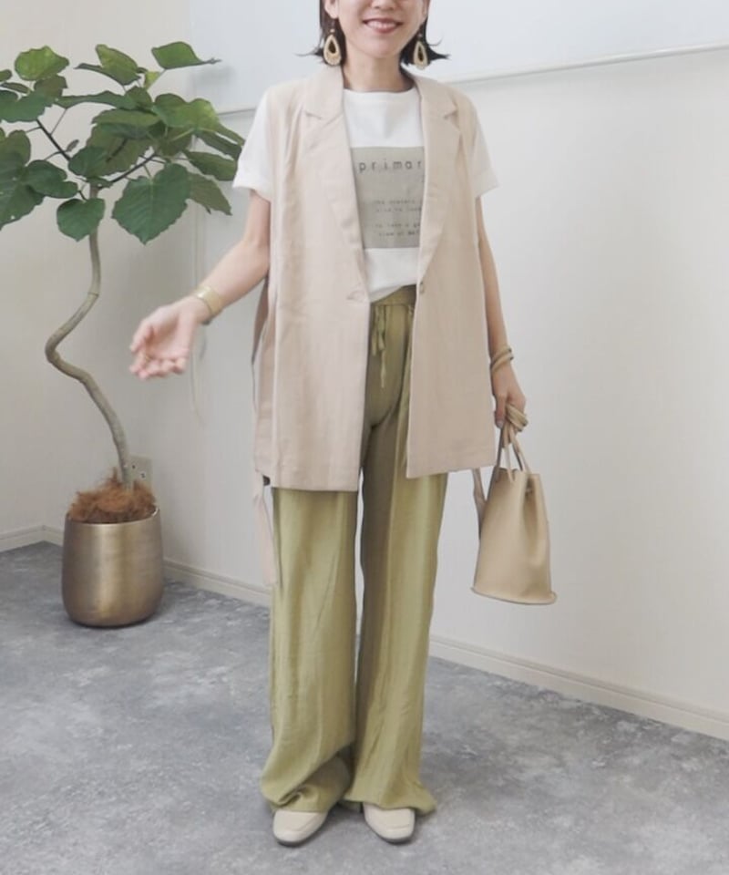 イエベ春秋】オープンサイドジレ（ベージュ） | ILONONO official