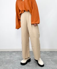 【イエベ春秋】タックワイドパンツ（ベージュ）