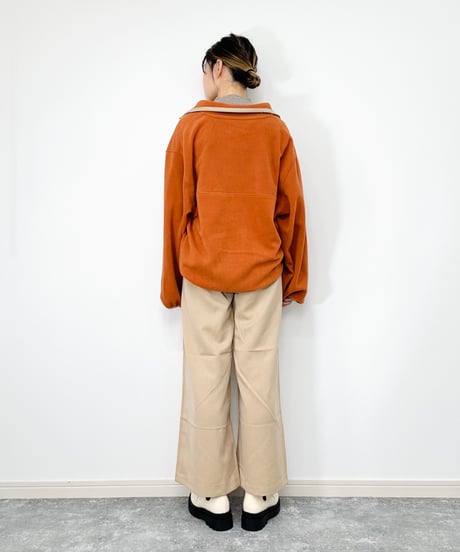 【イエベ春秋】タックワイドパンツ（ベージュ）