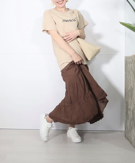 【イエベ春秋＆ブルべ夏冬】筆記英字シンプルロゴTシャツ（３色）