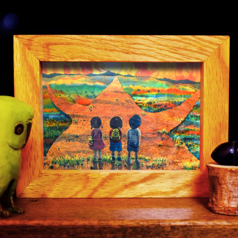 絵が変わるミニフレーム】 それぞれの道 | 光の切り絵STORE