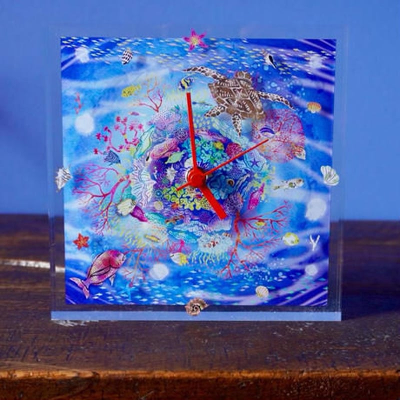 海を切り抜いたような置き時計】 | 光の切り絵STORE