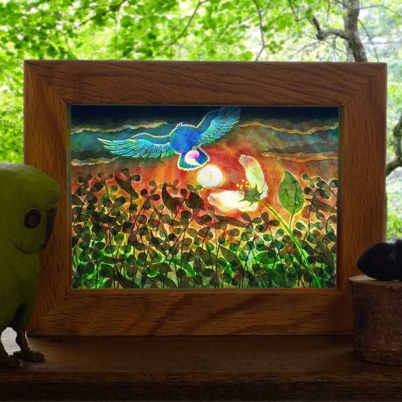 絵が変わるミニフレーム】 すべてはつながって | 光の切り絵STORE