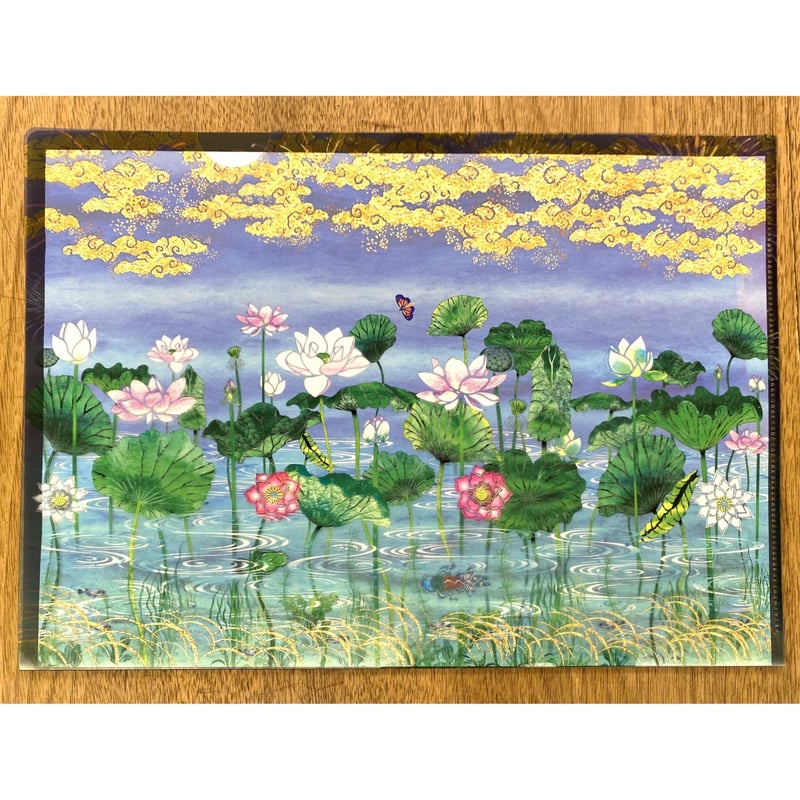 絵が変わるクリアファイル】MIYABI〜蓮と花火 |5枚組み | 光の切り絵STORE
