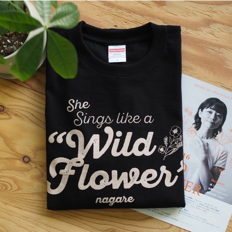 亙Pデザイン♪ロングスリーブ Tシャツ"WILD FLOWER"