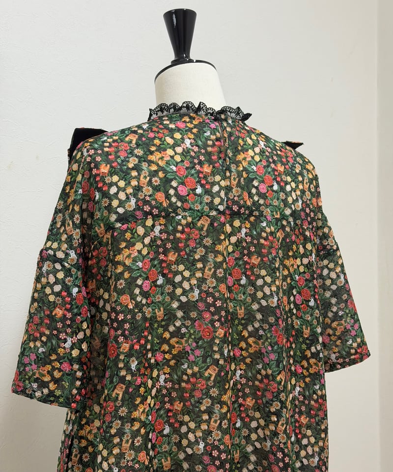 2/24締め切り※【yukiemon】秘密の猫庭ワンピース（M・3L） | EGAMI OF