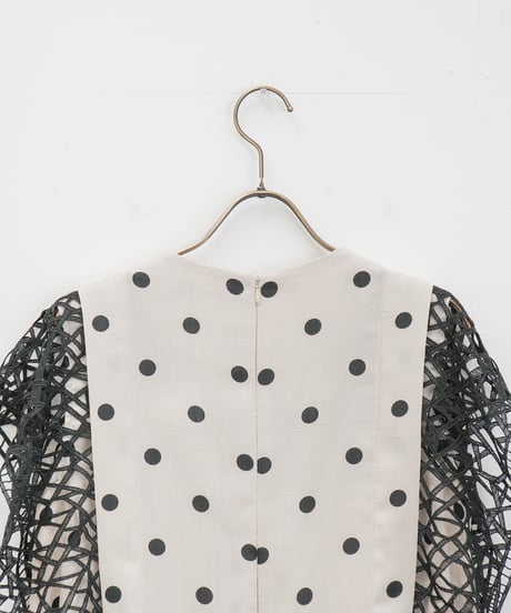 【Lallia Mû】クロッシェレースドットドレス_250408005961