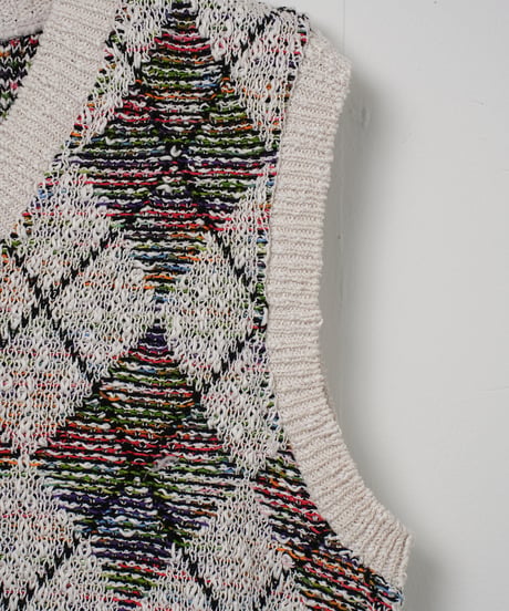 【COOHEM〈women's〉】SUMMER ARGYLE KNIT V/T_250228003386