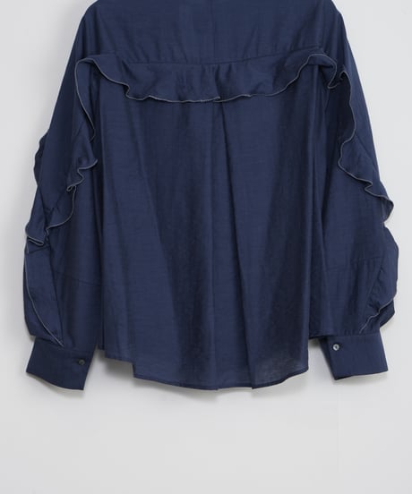【MARILYN MOON】Ruffle&frill micro tuck blouse_240115005086