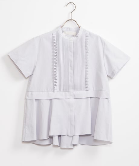 【MARILYN MOON】Tuck frill flare half sleeve shirt_2403250006156