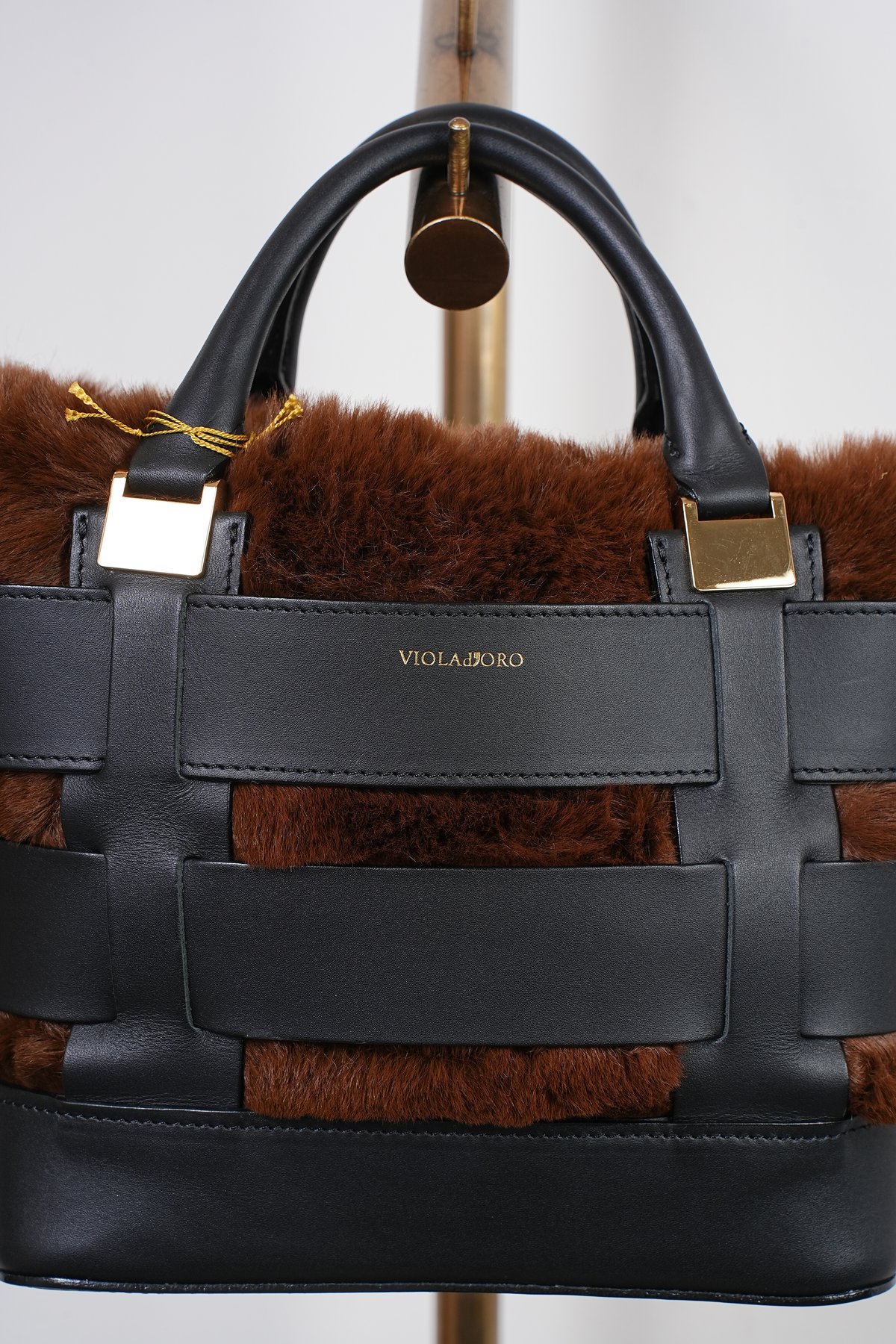 極美品⭐︎VIOLAd'ORO バッグ レザーメッシュトート　エコファー　ELMO 楽天市場】【正規販売店】 VIOLAd'ORO ヴィオラドーロ バッグ