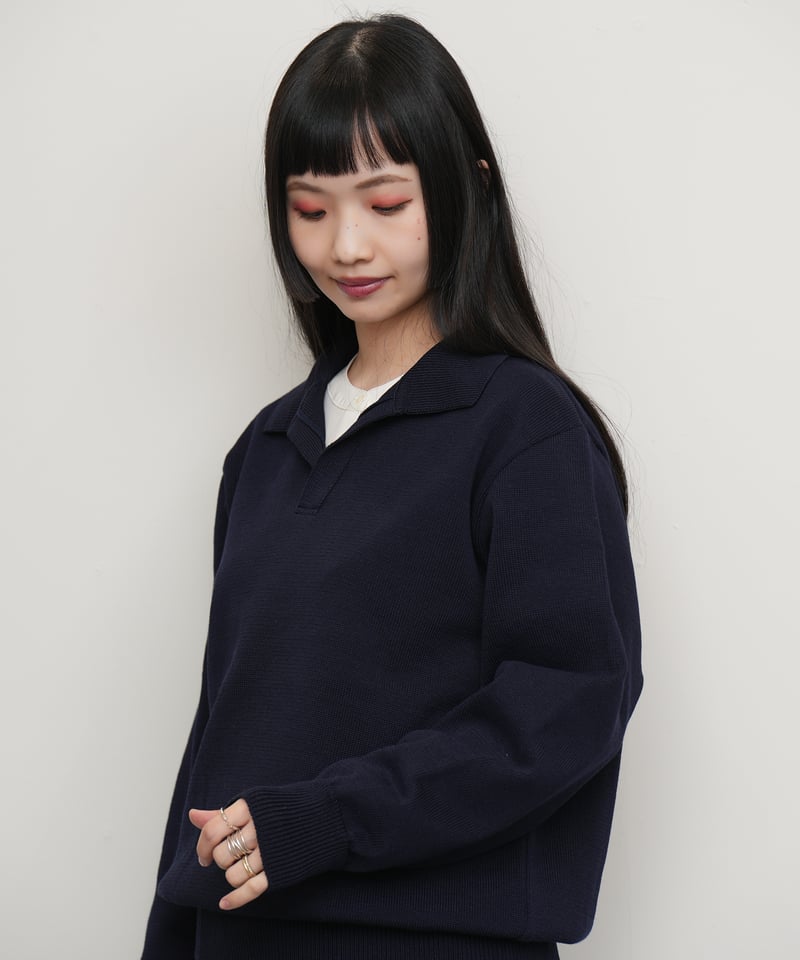 ka na ta minna no knit ニット カットソー Yonetomi】GIMA COTTON TENJIKU KNIT P/O_25012900