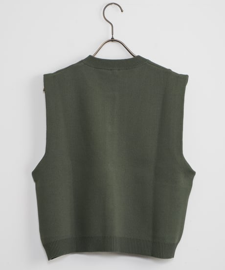 【YENN】DOUBLE FACE KNIT VEST_240418002550