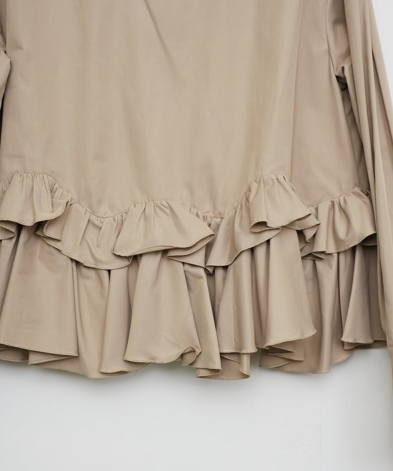 【新品・未使用】MARILYNMOON スパイラルラッフルブラウス MARILYN MOON(マリリンムーン)｜スパイラルラッフルブラウス/ホワイト