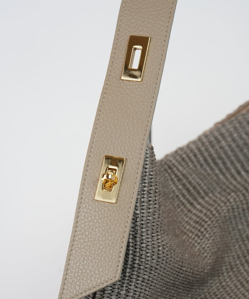 VIOLAd'ORO】SANDRO イタリアンラフィアシート ワンショルダーバッグ_ VIOLAd'ORO】SANDRO イタリアンラフィアシート ワンショルダーバッグ_