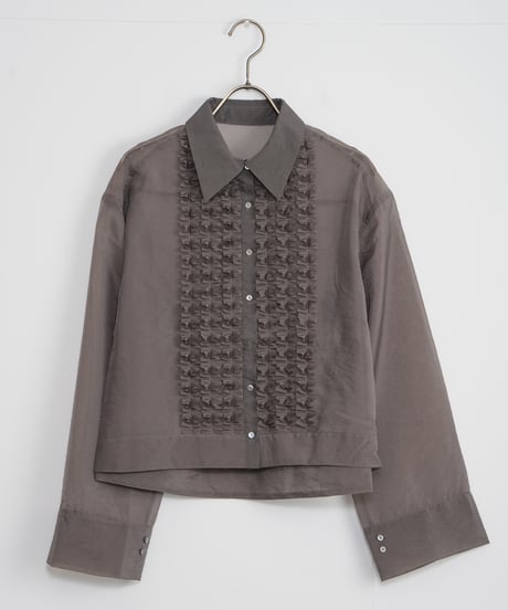 【MARILYN MOON】Modern sheer 2way sleeve blouse