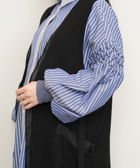 【Lallia Mû】オーガンジードッキングロングベスト_250321004910