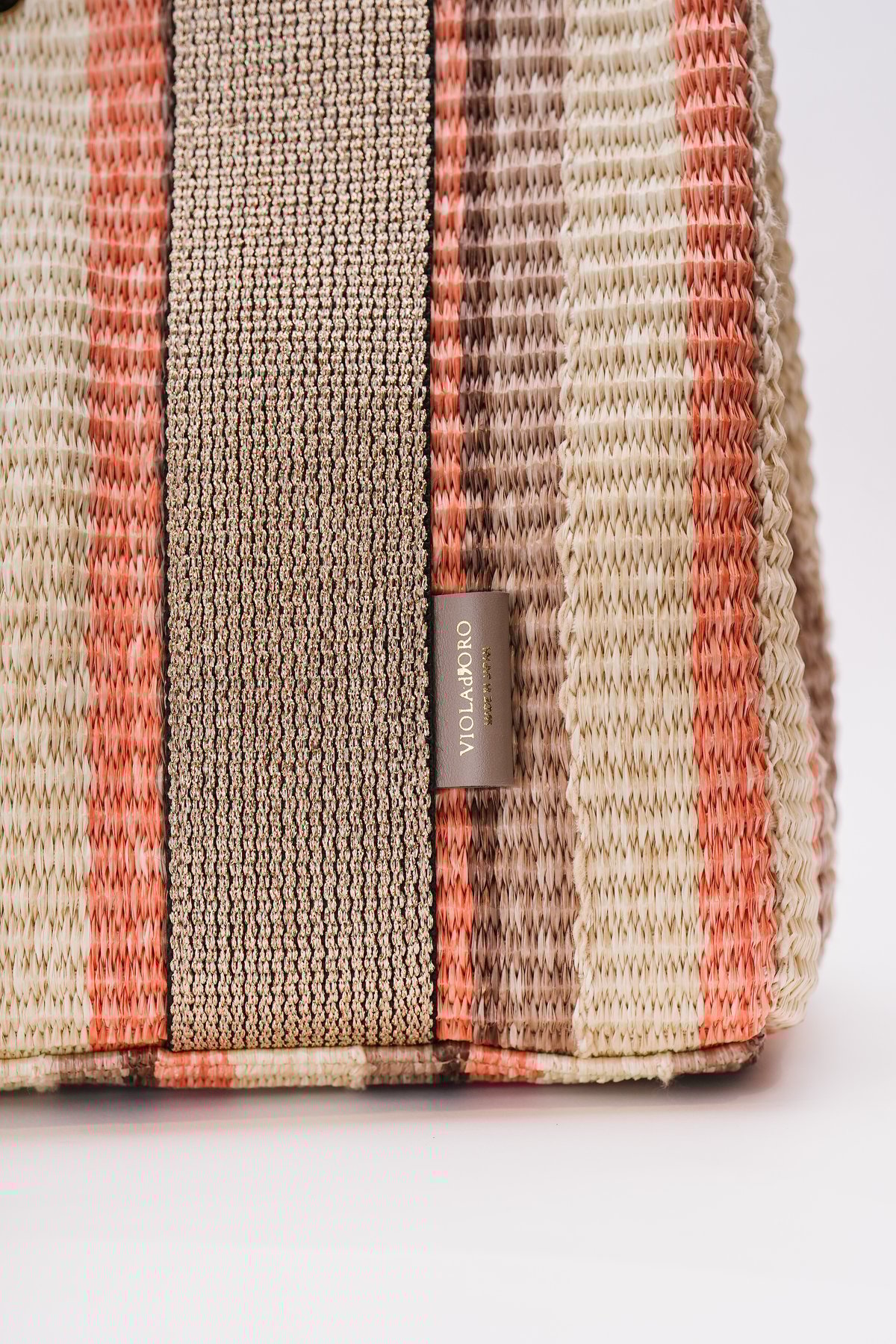 VIOLAd'ORO】イタリアンラフィアシート2WAYトートバッグ＿250502007855