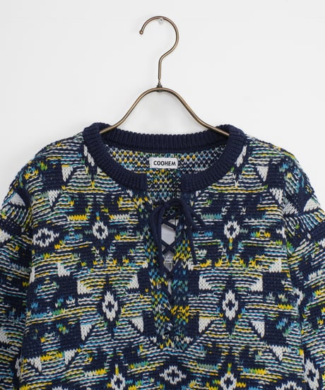 【COOHEM〈men's〉】TUNISIAN JACQUARD P/O_241003004361