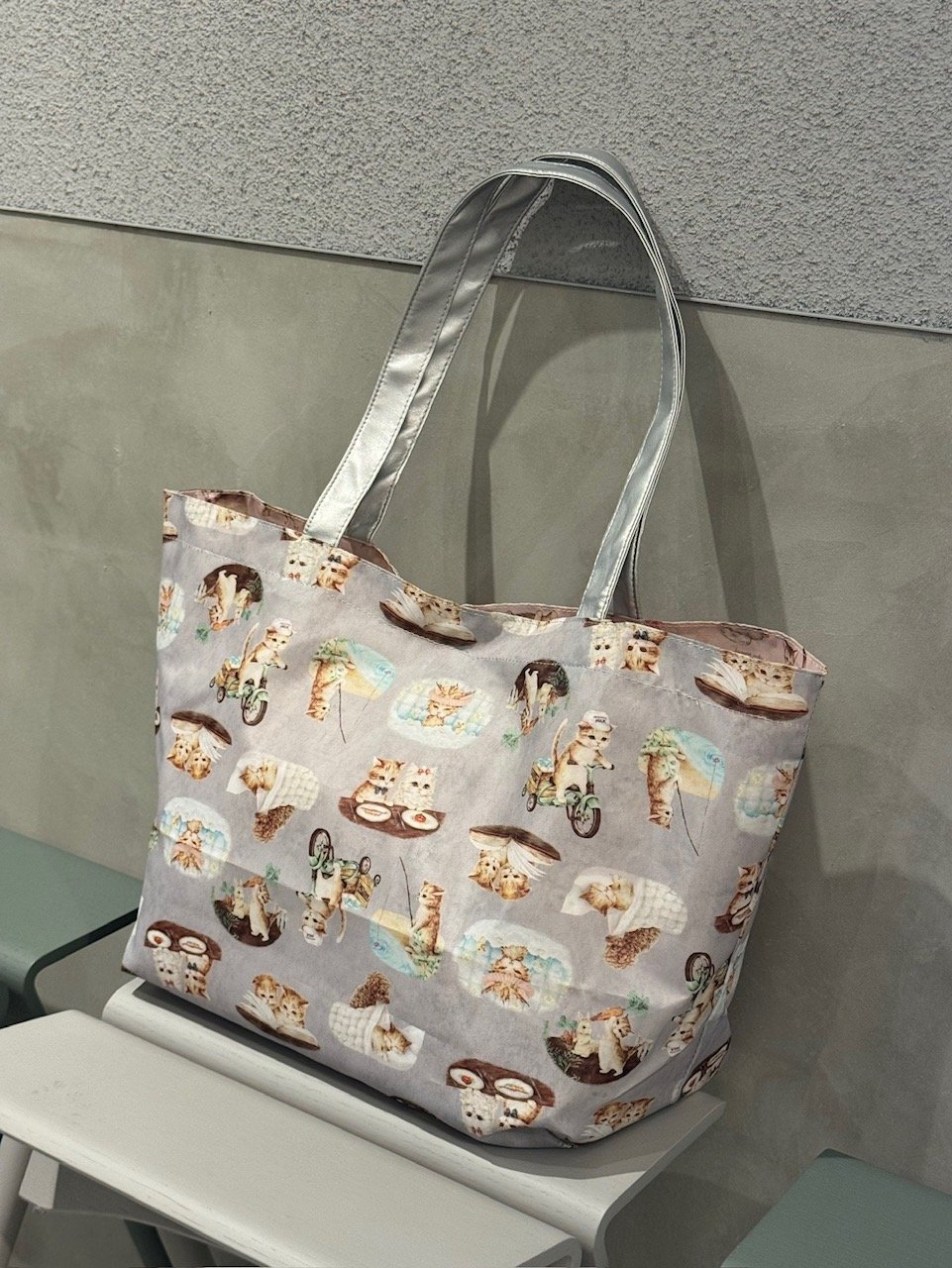 yukiemonハンドメイド　45㎝ファスナービッグトートバック　③ yukiemon】ビッグリバートート | EGAMI OFFICIAL WEB STORE