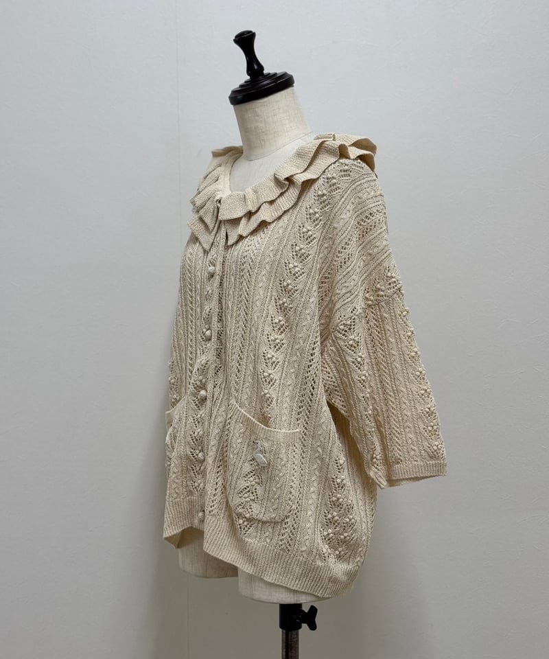 yukiemon】かぎ針スワンフリルカーデ（M） | EGAMI OFFICIAL WEB