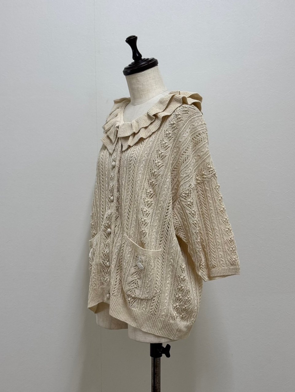 yukiemonかぎ針スワンフリルカーデ（3L）数量限定品 yukiemonかぎ針スワンフリルカーデ（3L）数量限定品 yukiemonかぎ針