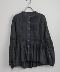 【MARILYN MOON】Tuck technique sheer cotton blouse_240509004564