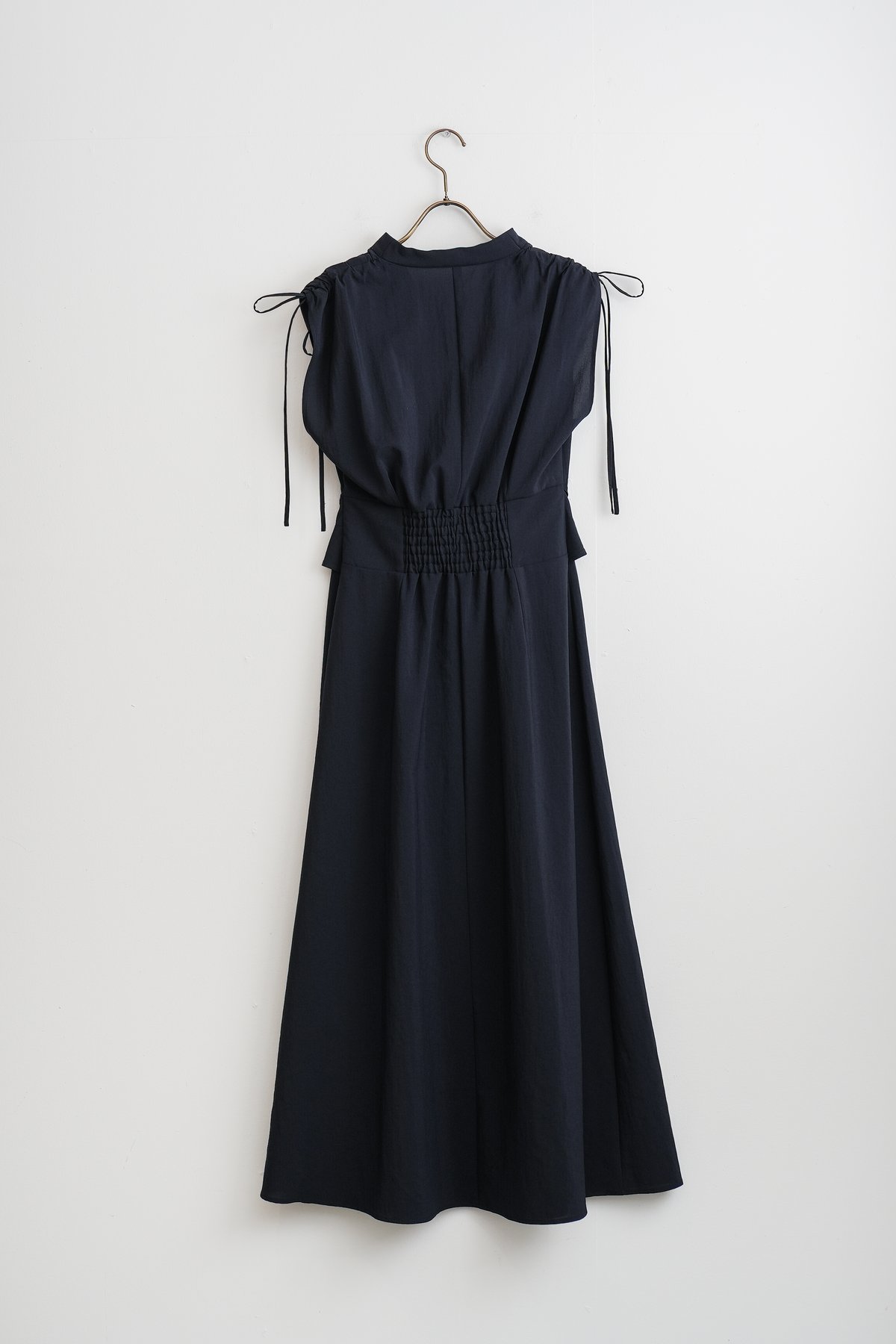 FRAY I.D フロントノットドレス　ブルー FRAY I.D】フロントノットドレス／ウォッシャブル・防シワ・接触冷感