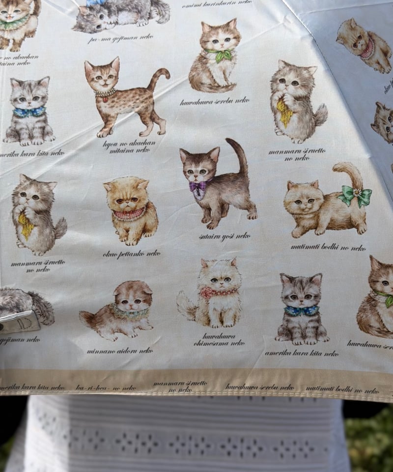 新品未使用 yukiemon ぬいぬい柄 フリンジ付き日傘 yukiemon