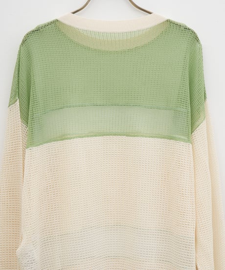 【Lallia Mû】バイカラーシアーニットプルオーバー_250213002253