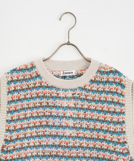 【COOHEM〈men's〉】SUKASHI BORDER KNIT V/T_250326005063