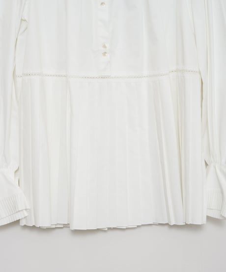 【MARILYN  MOON】プリーテッドエンブロイダリーブラウス