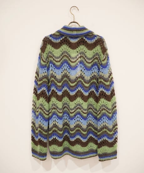 【COOHEM〈men's〉】MOHAIR WOOL MULTI BORDER KNIT CARDIGAN