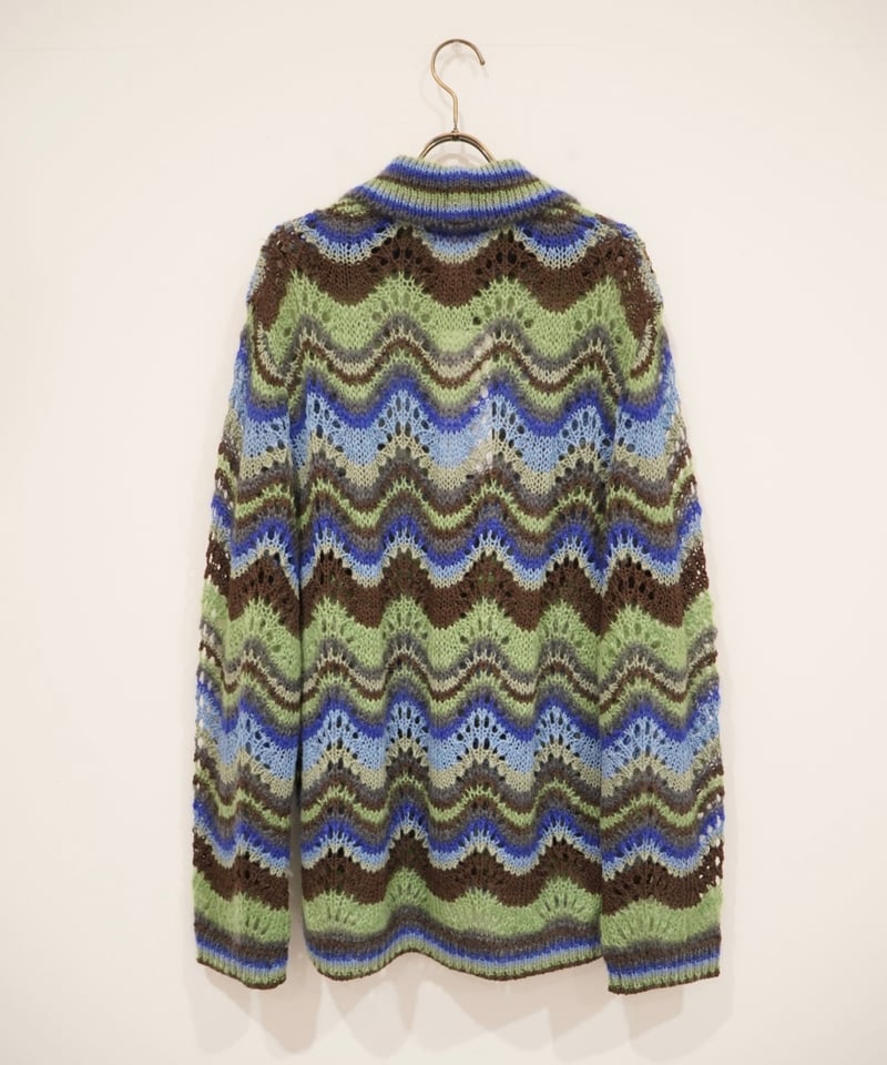COOHEM〈men's〉】MOHAIR WOOL MULTI BORDER KNIT CA