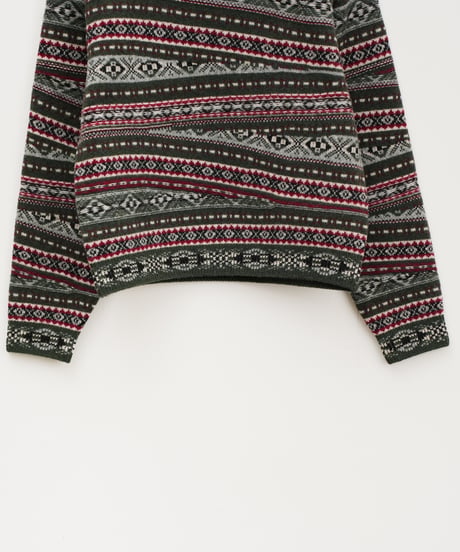 【COOHEM〈women's〉】CRAZY FAIR ISLE KNIT PULLOVER_250828004507