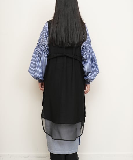【Lallia Mû】オーガンジードッキングロングベスト_250321004910