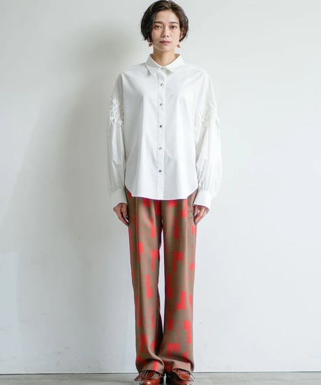 【Lallia Mù】ブロックプリントパンツ