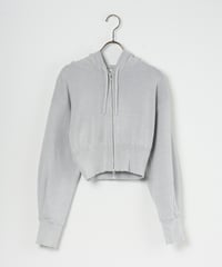 【COCO DEAL】コンパクト逆開ジップニットフーディー_250307004007