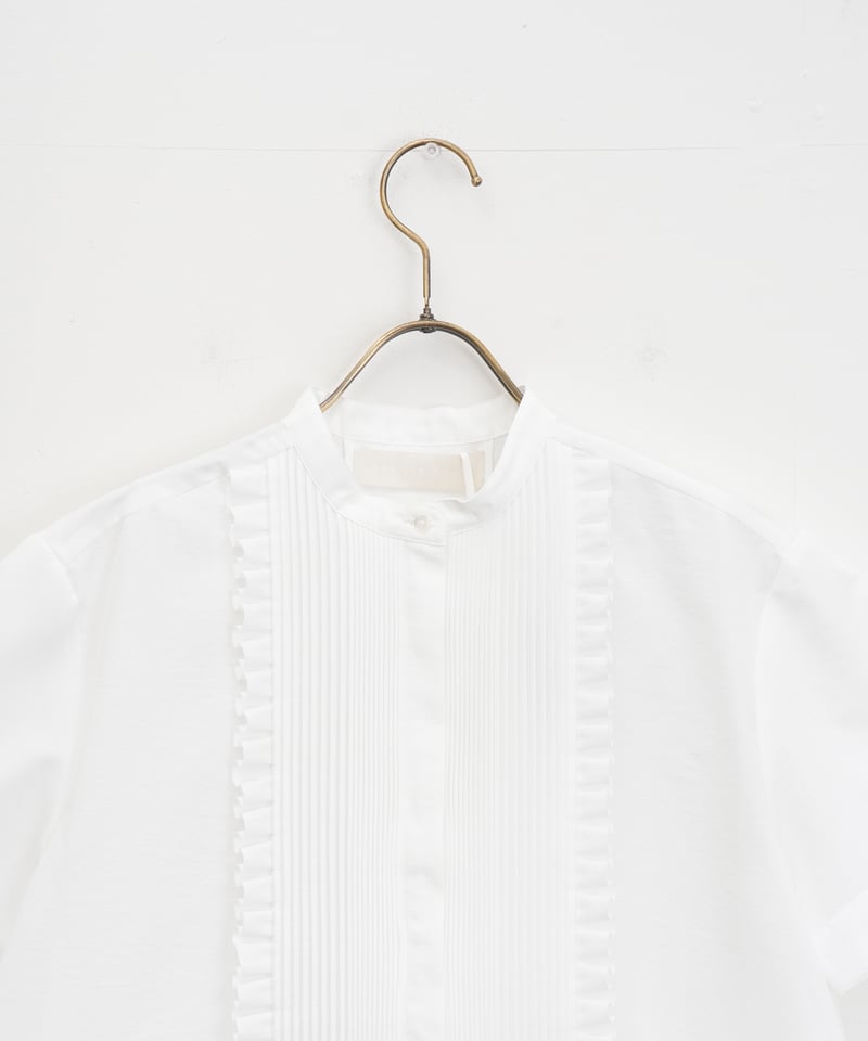 タックフリルフレアハーフスリーブシャツ　MARILYN MOON MARILYN MOON】タックフリルフレアハーフスリーブシャツ_250328005237