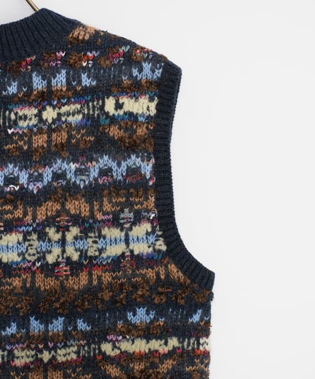 【COOHEM〈men's〉】FAIR ISLE KNIT V/T_241003004357